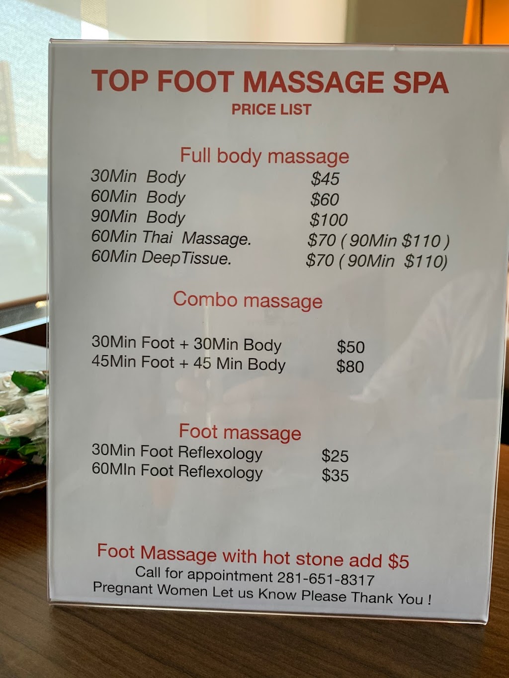 Top foot massage | 24525 Gosling Rd I, Spring, TX 77389, USA | Phone: (281) 651-8317