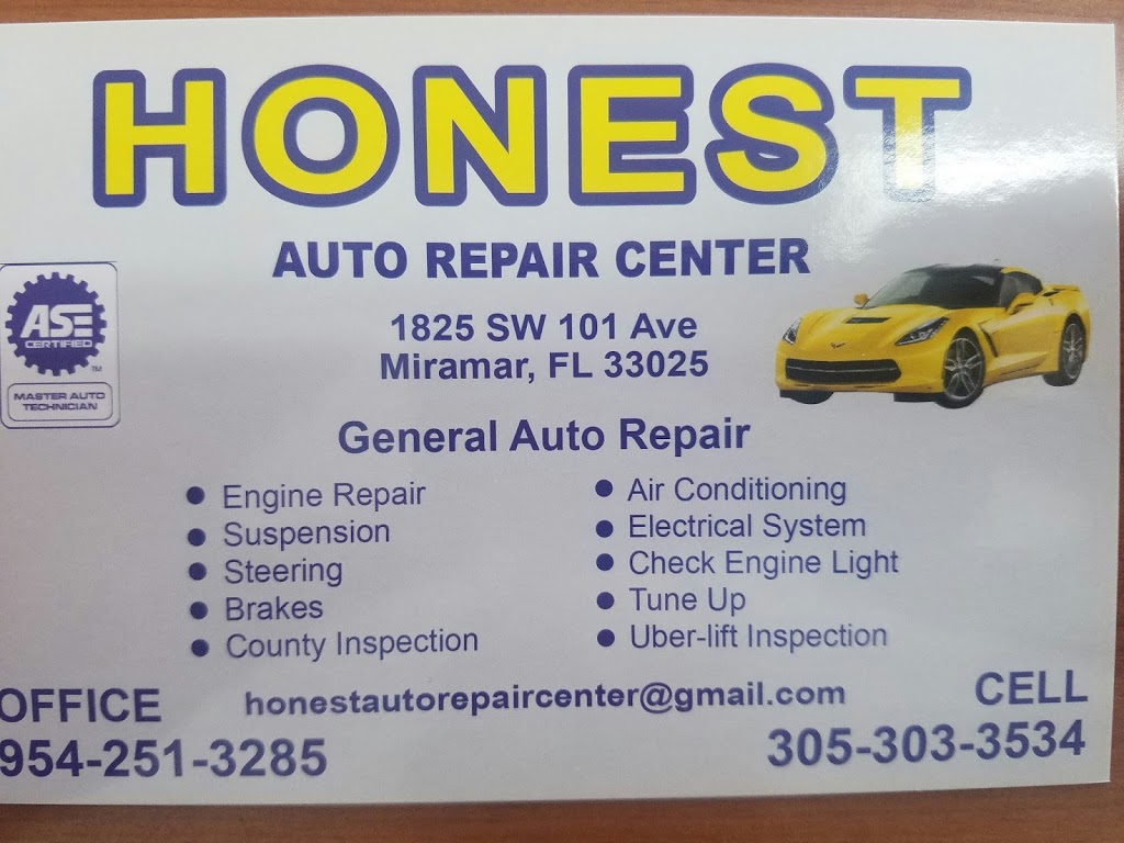 Honest auto repair center | 1825 SW 101st Ave, Miramar, FL 33025, USA | Phone: (954) 251-3285