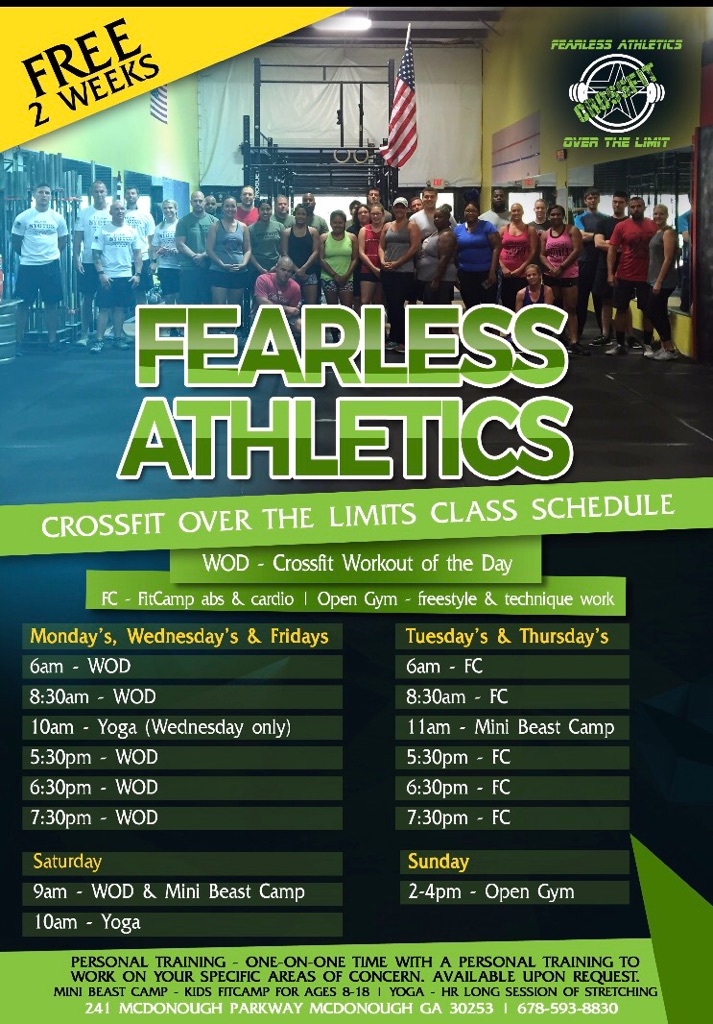 Fearless Athletics | 1873 Jonesboro Rd Suite 9, McDonough, GA 30253, USA | Phone: (678) 593-8830