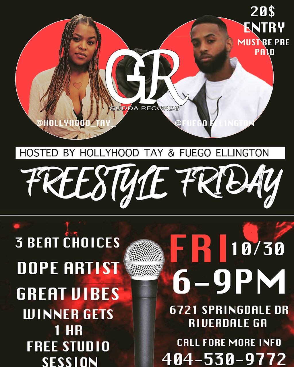 Gudda Records | 6721 Springdale Dr suite 203, Riverdale, GA 30274, USA | Phone: (404) 530-9772