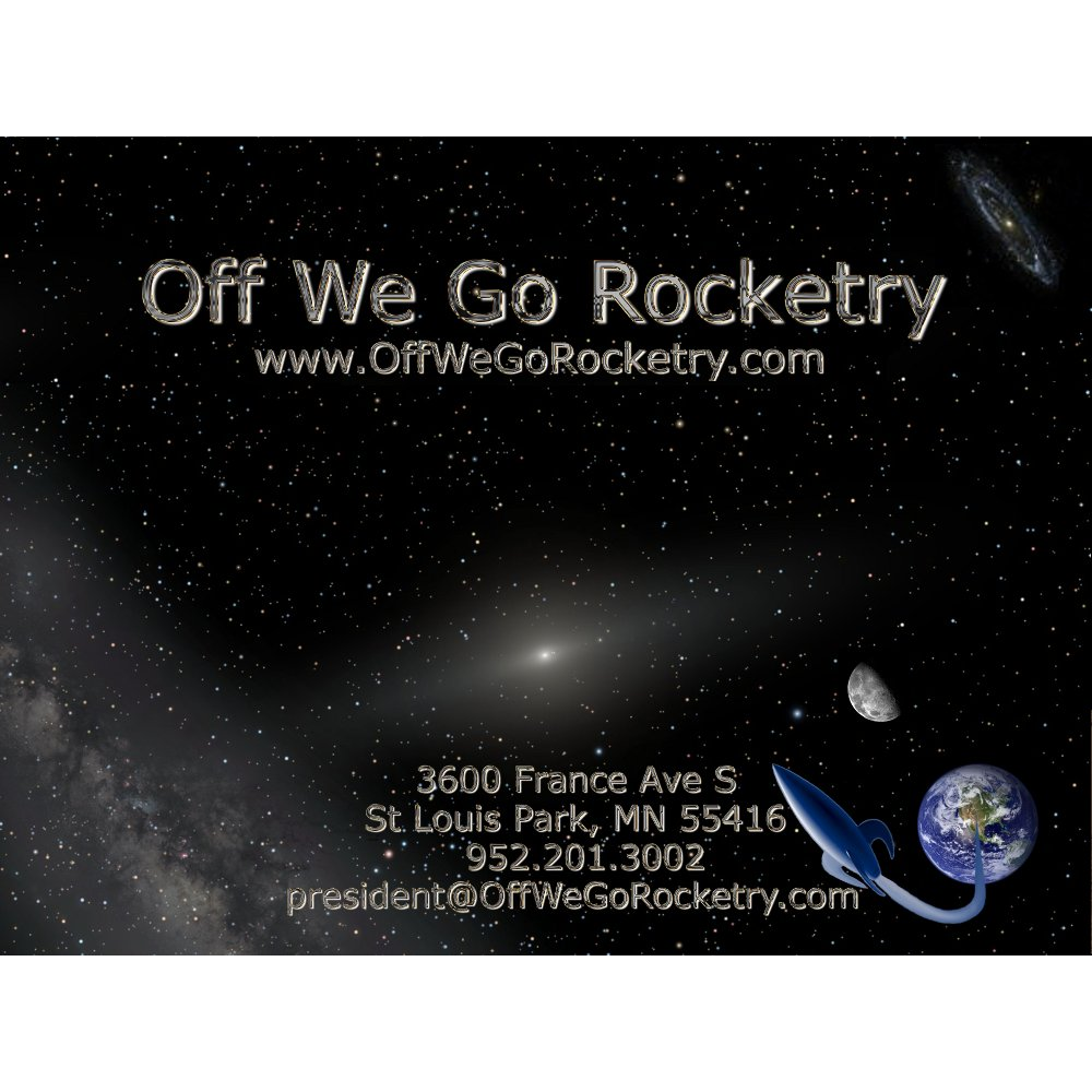 Off We Go Rocketry | 3600 France Ave S, St Louis Park, MN 55416, USA | Phone: (952) 201-3002