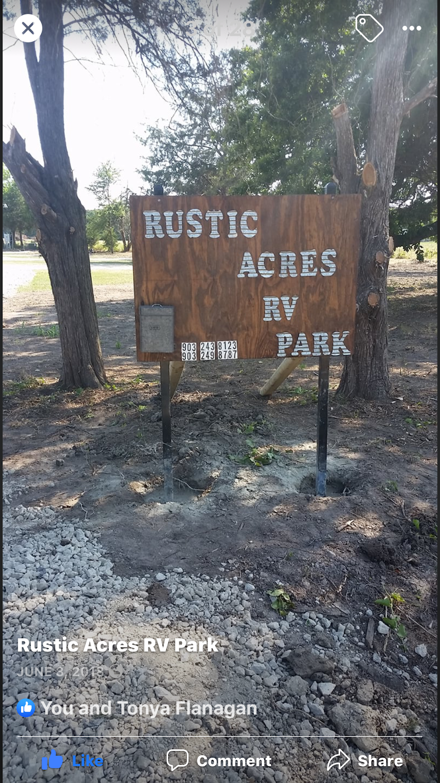 Rustic Acres RV Park | 2125 Co Rd 2546, Quinlan, TX 75474, USA | Phone: (903) 243-8123