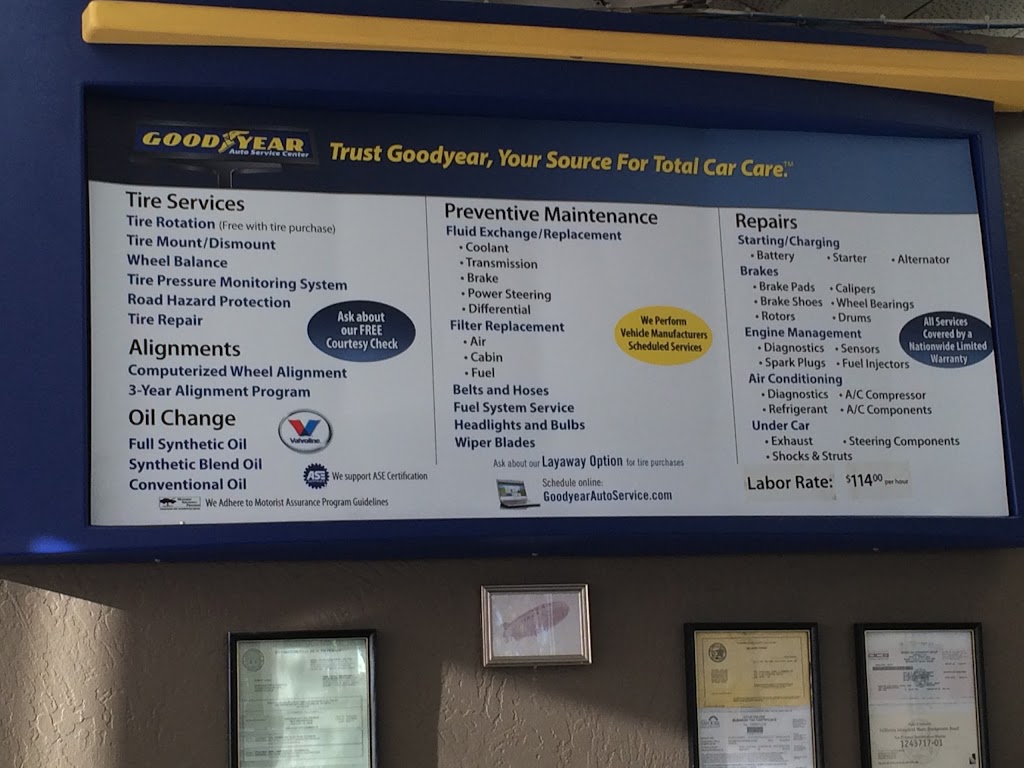 Goodyear Auto Service | 486 N Winchester Blvd, San Jose, CA 95128, USA | Phone: (408) 246-1171