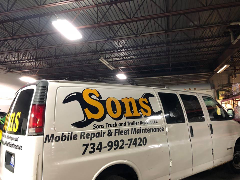 Sons Truck & Trailer Repair - Mobile Service Only | 22222 Roethel Dr, Novi, MI 48375, USA | Phone: (734) 992-7420
