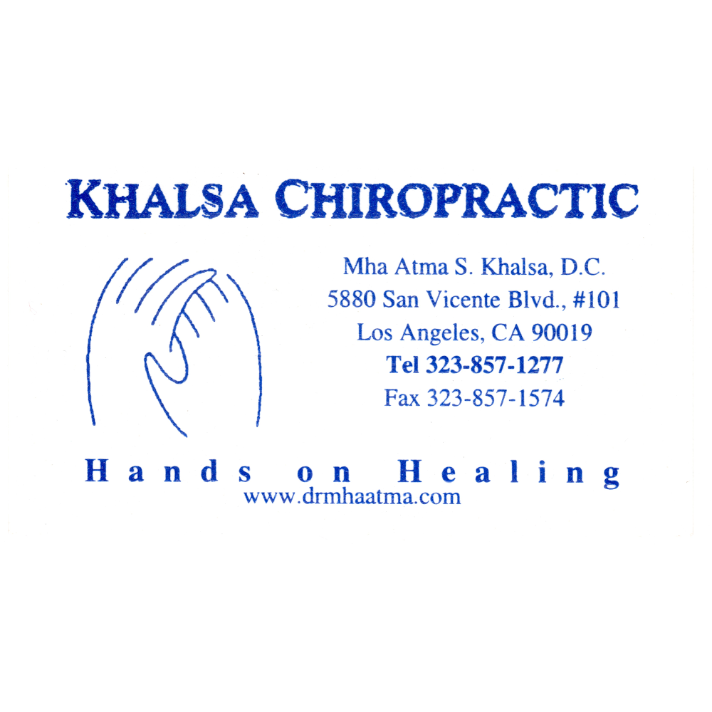 Khalsa Chiropractic | 5880 San Vicente Blvd, Los Angeles, CA 90019 | Phone: (323) 857-1277