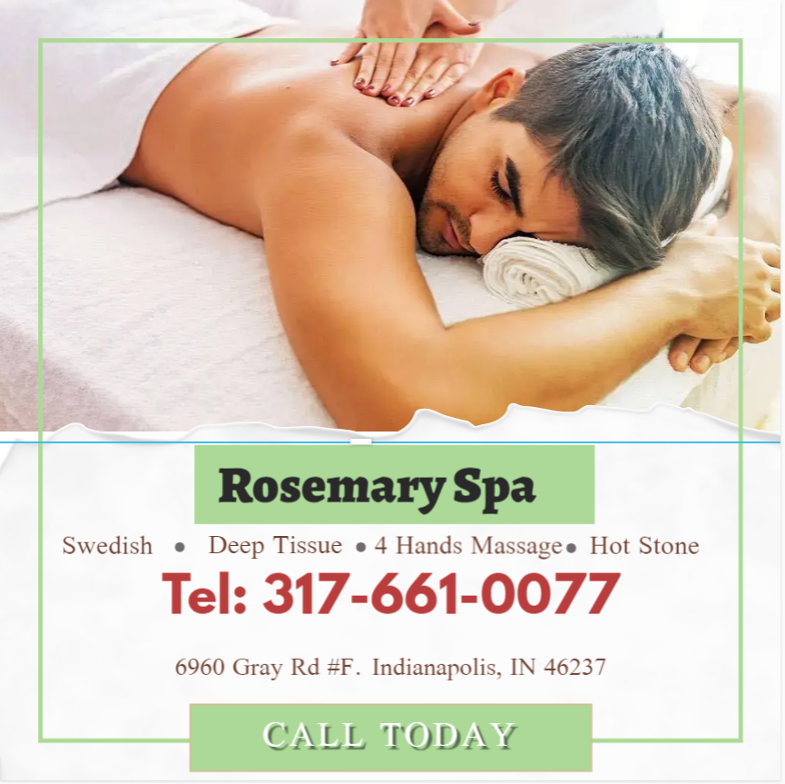 Rosemary Spa | 6960 Gray Rd #F, Indianapolis, IN 46237, USA | Phone: (317) 661-0077