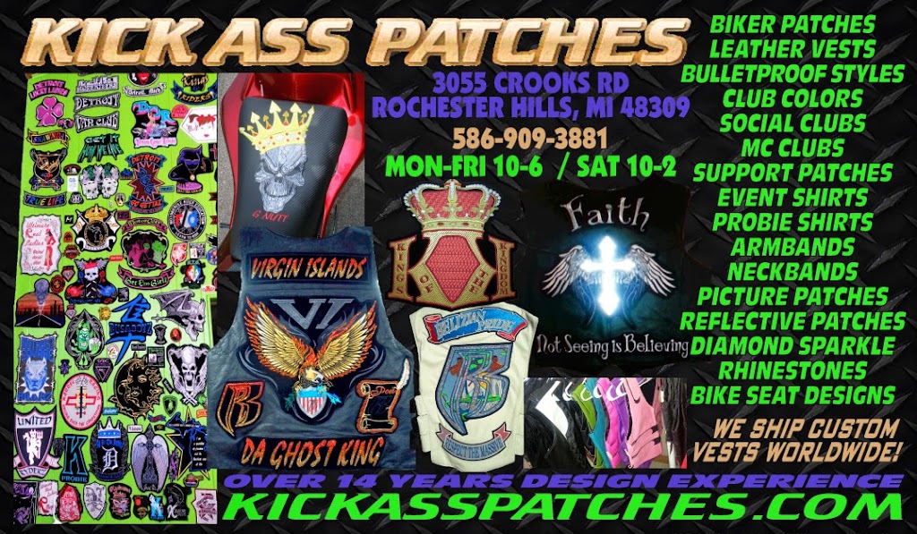 KickAssPatches.com | 3055 Crooks Rd, Rochester Hills, MI 48309, USA | Phone: (586) 909-3881