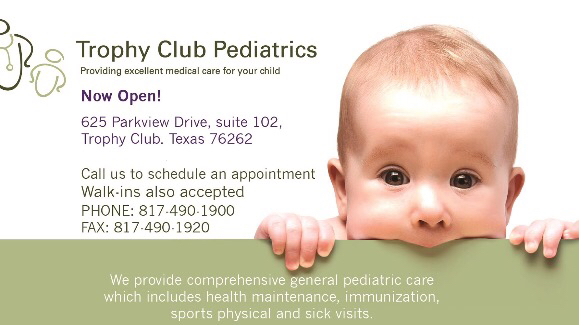 Trophy Club Pediatrics | 625 Parkview Dr #102, Trophy Club, TX 76262, USA | Phone: (817) 400-1572