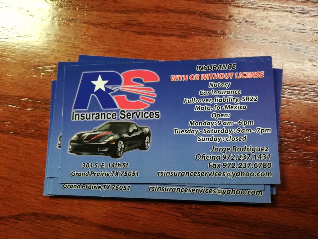 RS Insurance Services | 301 SE 14th St, Grand Prairie, TX 75051, USA | Phone: (972) 237-1431