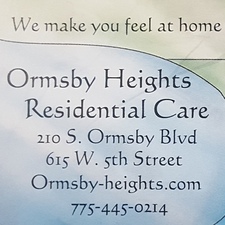 Ormsby Heights Residential Care | 210 S Ormsby Blvd, Carson City, NV 89703, USA | Phone: (775) 445-0214