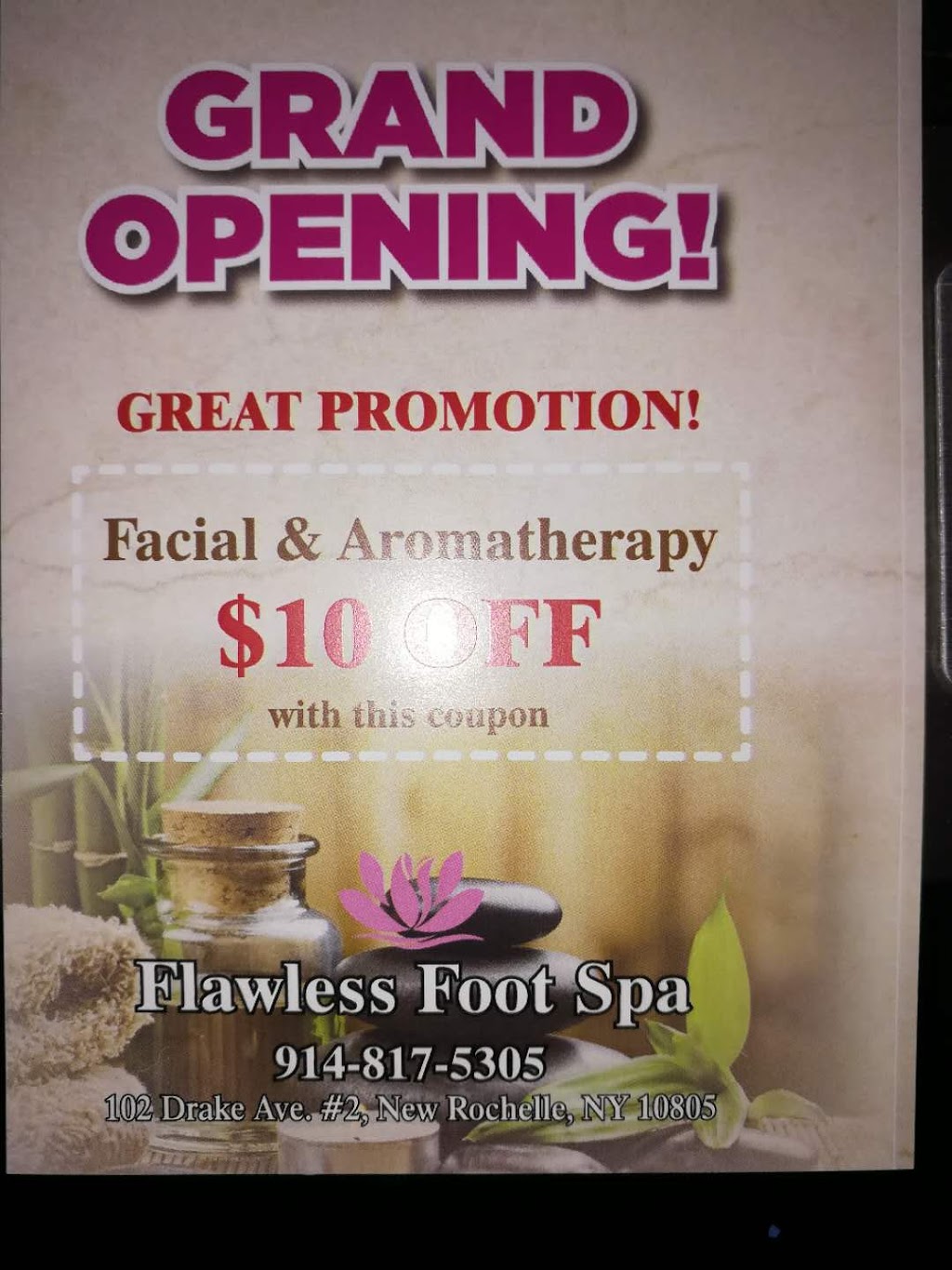 FLAWLESS FOOT SPA | 102 Drake Ave, New Rochelle, NY 10805, USA | Phone: (914) 817-5305